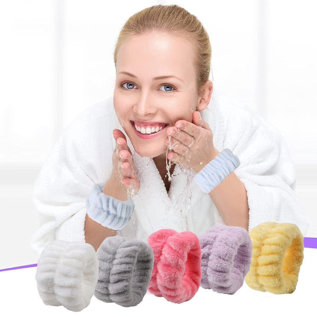 NICKOLAS Băng đô cài tóc rửa mặt Bằng Cao Su Mềm Màu Trơn Thời Trang Hàn Quốc Cho Nữ