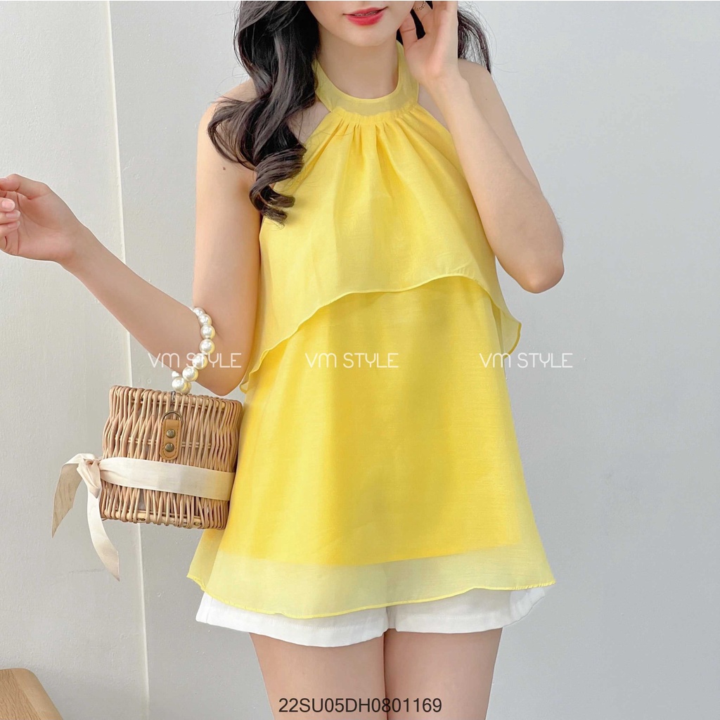 Áo yếm 2 tầng nhún cổ ulzzang thời trang VM STYLE 030277_ 22SU05DH0801