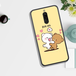 Ốp lưng huawei nova 2i, in hình gấu mochi siêu đáng yêu, nền cực đẹp.
