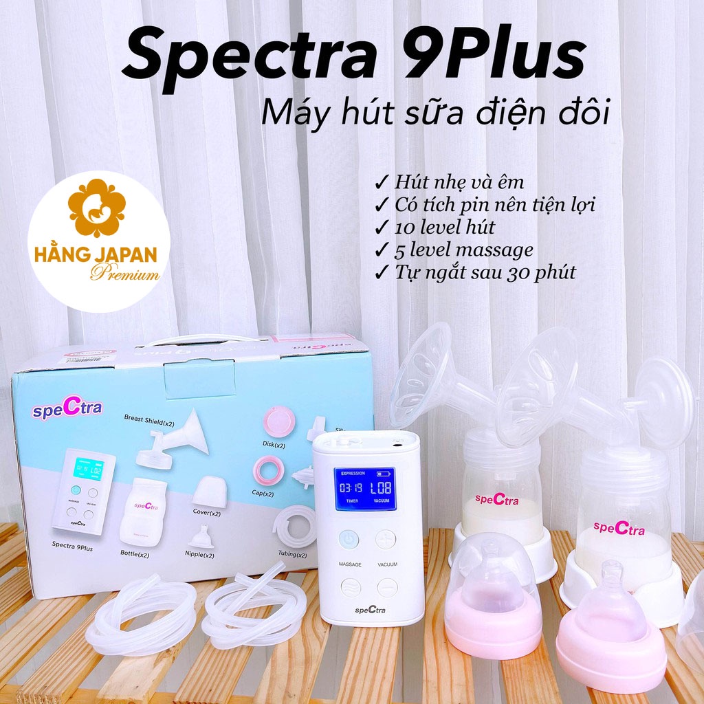 Máy hút sữa điện đôi Spectra 9 Plus - Bảo hành chính hãng Hàn Quốc