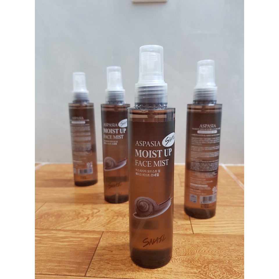 [Mỹ phẩm chính hãng Hàn Quốc] Xịt Khoáng Tinh Chất Ốc Sên Aspasia Moist Up Face Mist Snail (150ml)