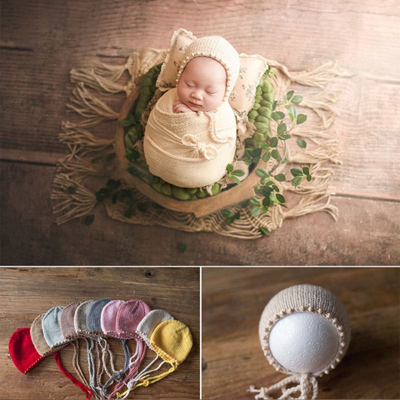 Mũ len dùng làm phụ kiện chụp ảnh dành cho bé sơ sinh