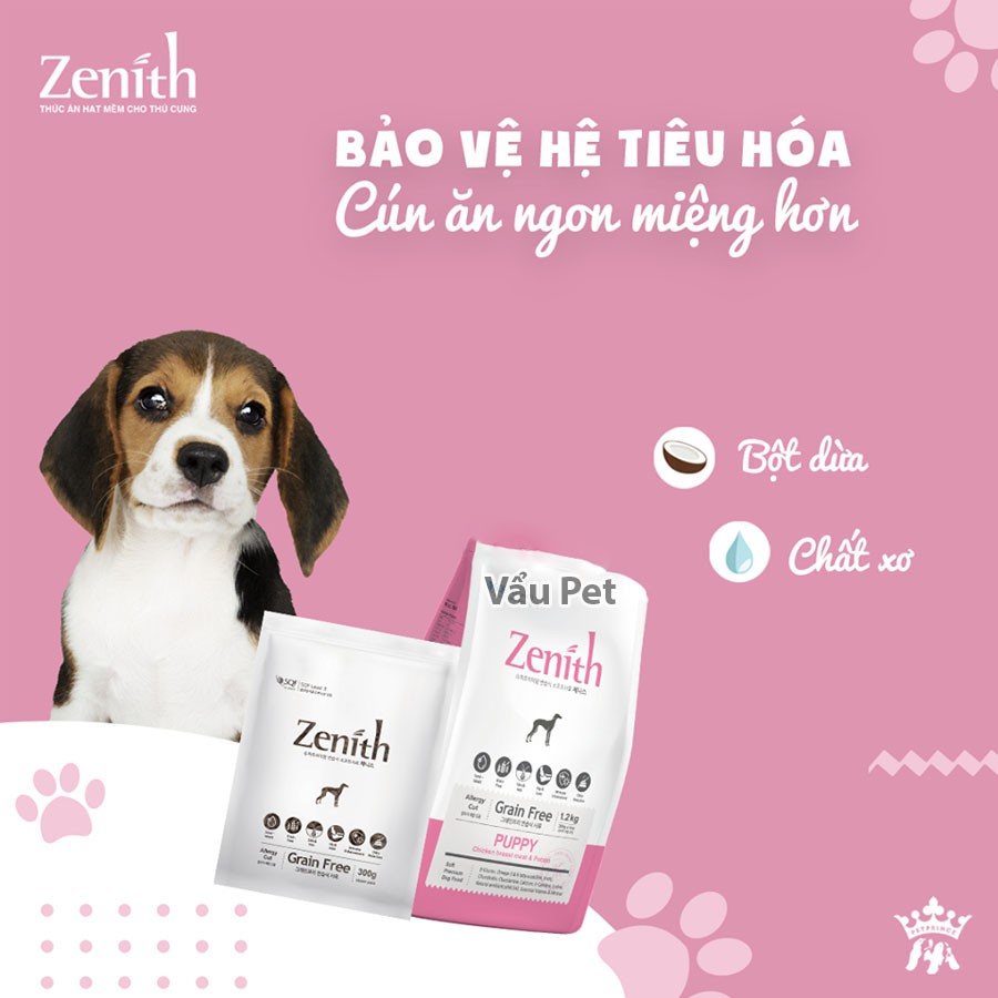 Thức Ăn Hạt Mềm Chó Nhỏ Zenith gói lẻ 300g Hạt Hàn Quốc Lida Pet Shop