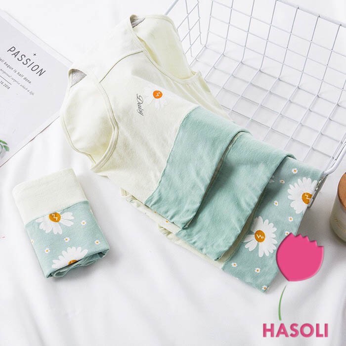 Set 5 Quần Lót Nữ Cạp Cao - Quần Cotton Hoa Cúc Gen Bụng Kháng Khuẩn Cao Cấp S58