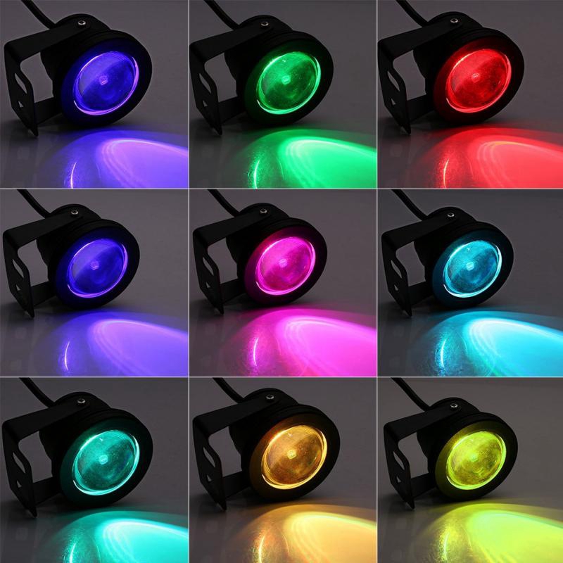 1 Đèn LED 10W 12V RGB Chống Nước Trang Trí Hồ Cá