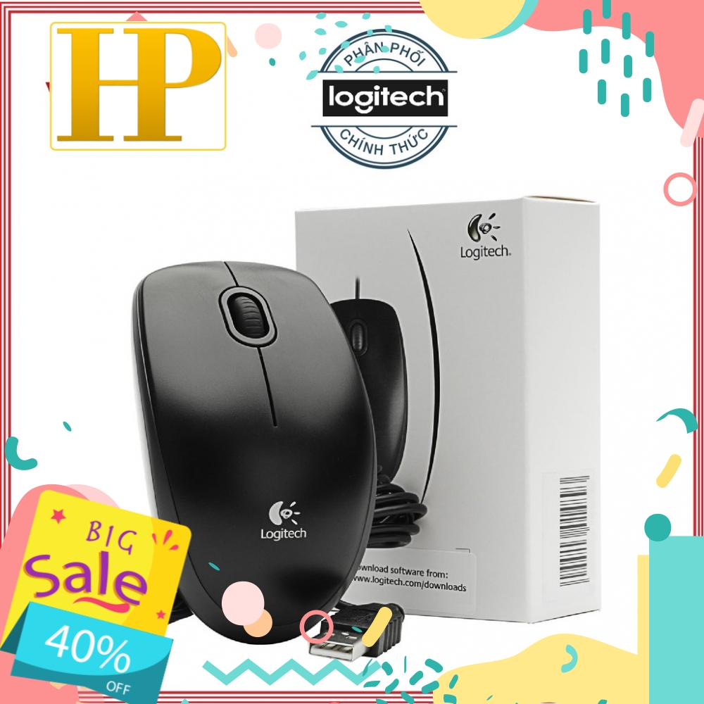 [Mã 267ELSALE hoàn 7% đơn 300K] Combo 6 bộ chuột Logitech B100 - Hãng phân phối chính thức