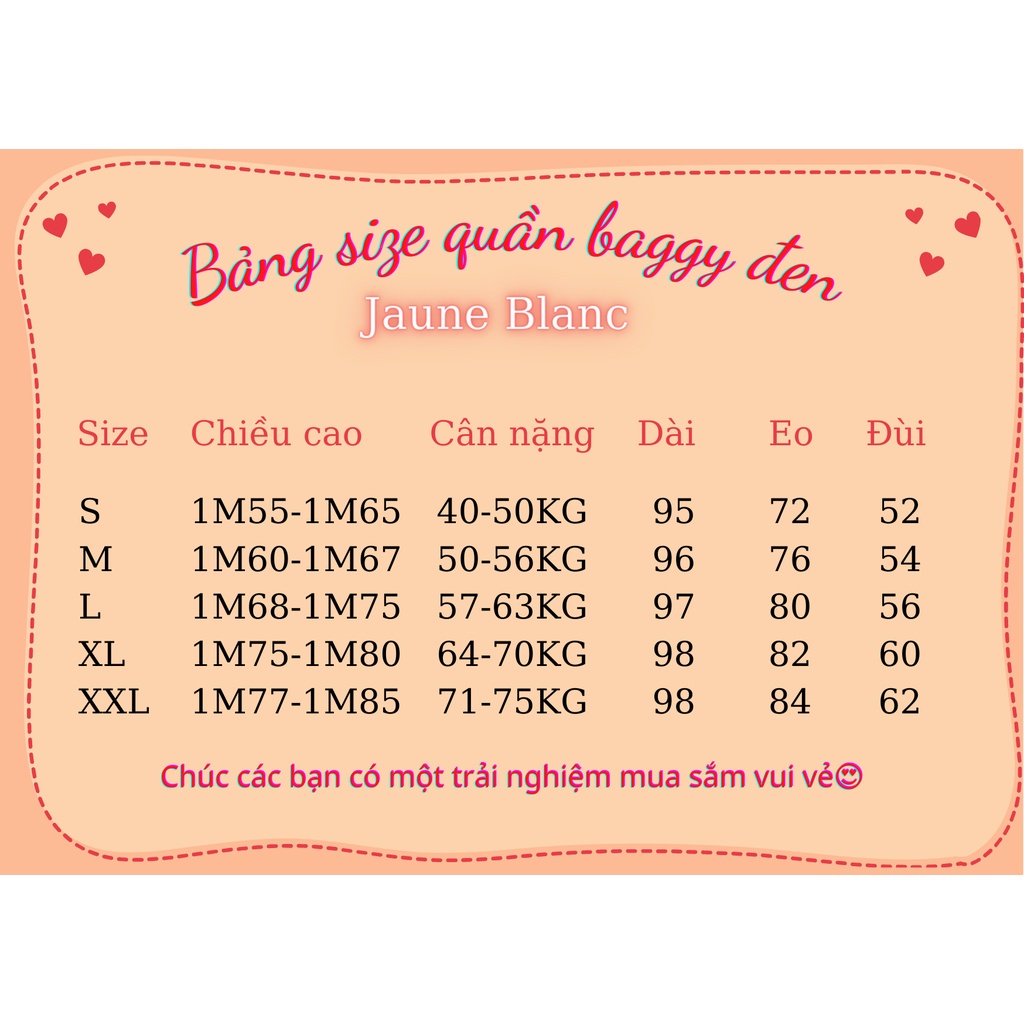 Quần jean baggy rách gấu màu đen phong cách Hàn Quốc không bai không xù R01- Jaune Blanc