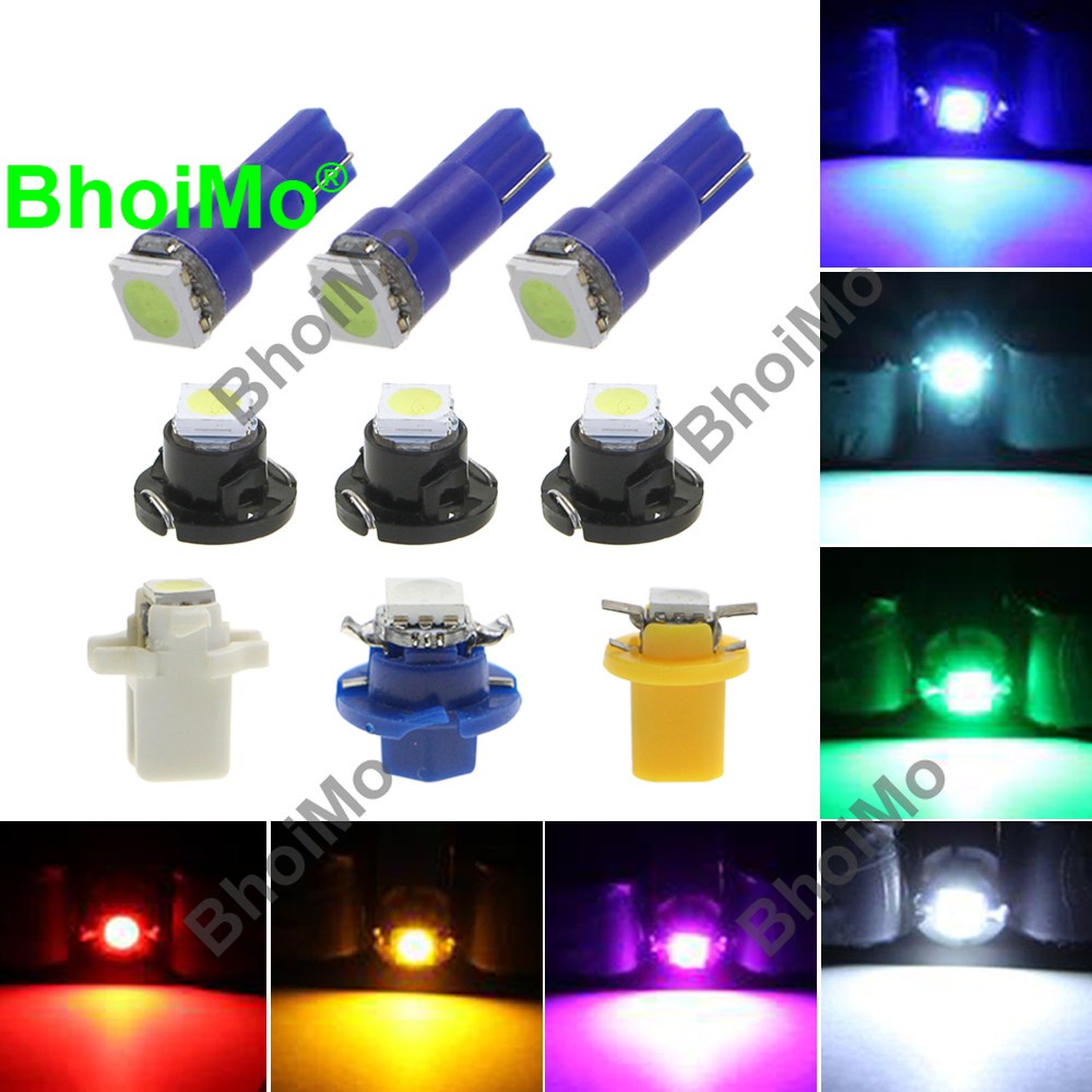 Đèn led cảnh báo T3 T5 T4.2 W3W T4.7 B8.3 B8.4 B8.5 2835 5050 Dc12V chuyên dụng cho xe hơi / xe máy