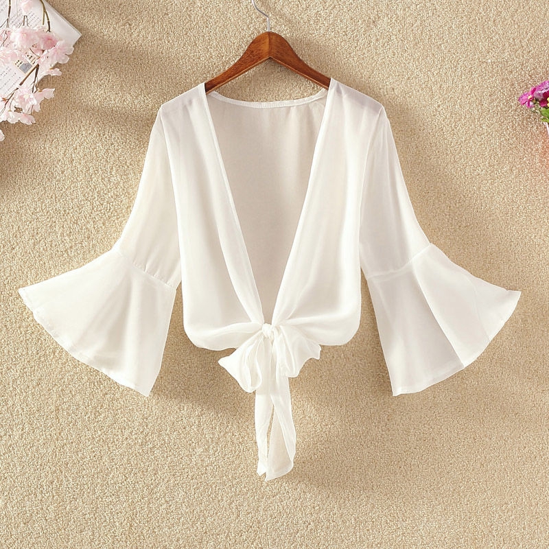 Áo Khoác Cardigan Chiffon Mỏng Tay Lửng Thời Trang Mùa Hè SPD305