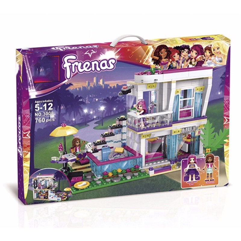 Đồ chơi xếp hình friend biệt thự nhà kính friends sx3008