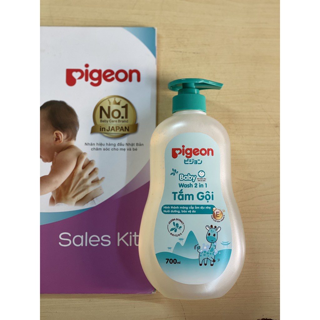 Sữa tắm cho bé, sữa tắm gội dịu nhẹ pigeon 200ml/700 ml hương Jojoba/ Hoa Hướng Dương, diện mạo mới, date mới