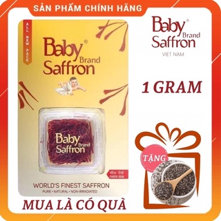 Saffron Nhuỵ Hoa Nghệ Tây Baby Saffron, nhập khẩu chính ngạch Ấn Độ, hộp 1gram