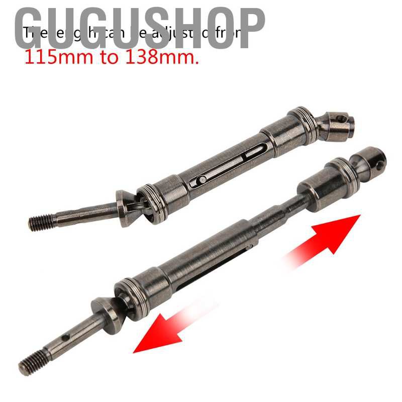 Gugushop For Traxxas 1/10 Slash 4x4 SLA017 SLA018 Metal Front/Rear Drive Shaft Accessory