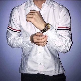 Áo sơ mi Thom browne trắng viền 2 tay