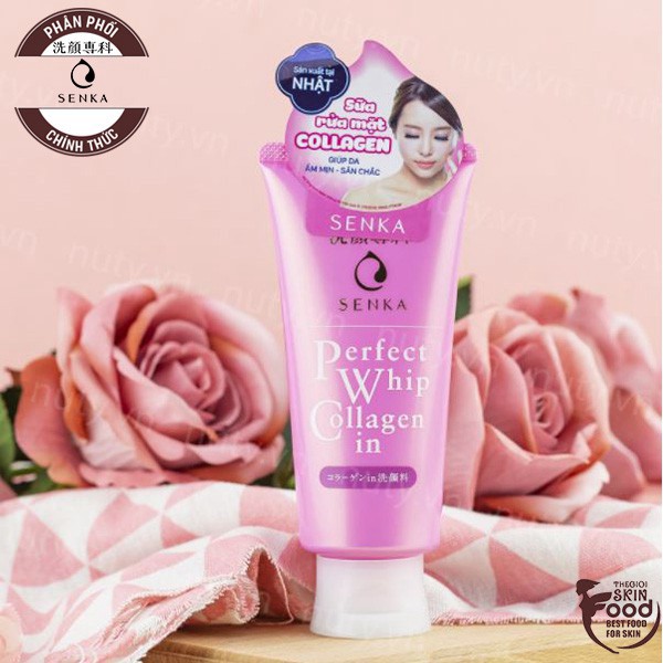 tuan064 Sửa Rửa Mặt Tạo Bọt Ẩm Mịn, Săn Chắc Da Senka Perfect Whip Collagen In 120g tuan064