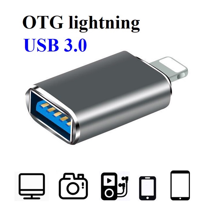 Đầu OTG Lightning sang USB 3.0 cho Iphone 7 8 X Xr 11 Pro Xs Max