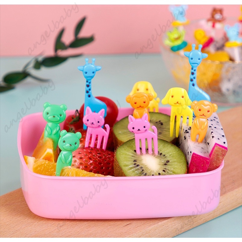 Dễ Thương Nĩa Ăn Trái Cây Hình Động Vật Xinh Xắn