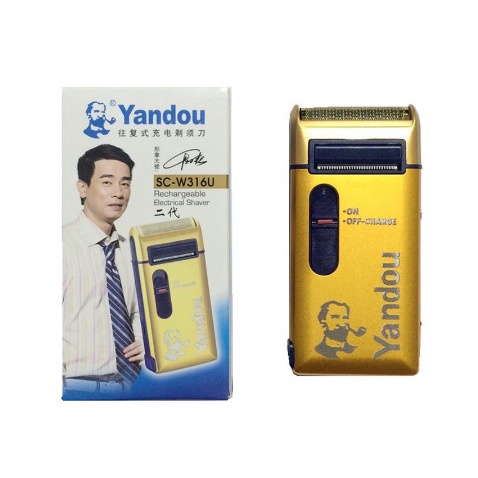 Máy cạo râu Yandou 301 SC-W301U, Và loại yandou màu vàng SC-W316U Cạo khô thoải mái không đau rát,pin sạc tiện lợi