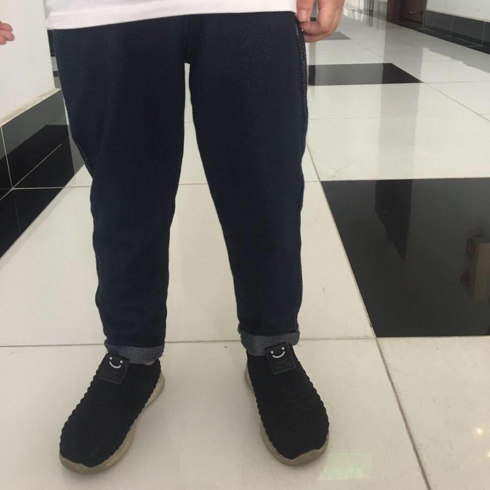 Quần dài giả jean, giả bò cho bé trai, bé gái co giãn, thoải mái vận động size từ 30-40kg