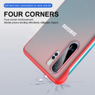 Frameless Case  For Samsung Galaxy Note 10 Plus 5G Ultra Thin Matte PC Translucent Shockproof Back Cover+Ring Strap