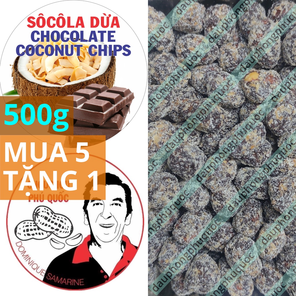 Đậu phộng socola - dừa CHOUCHOU PHÚ QUỐC ÔNG TÂY - hũ 500g