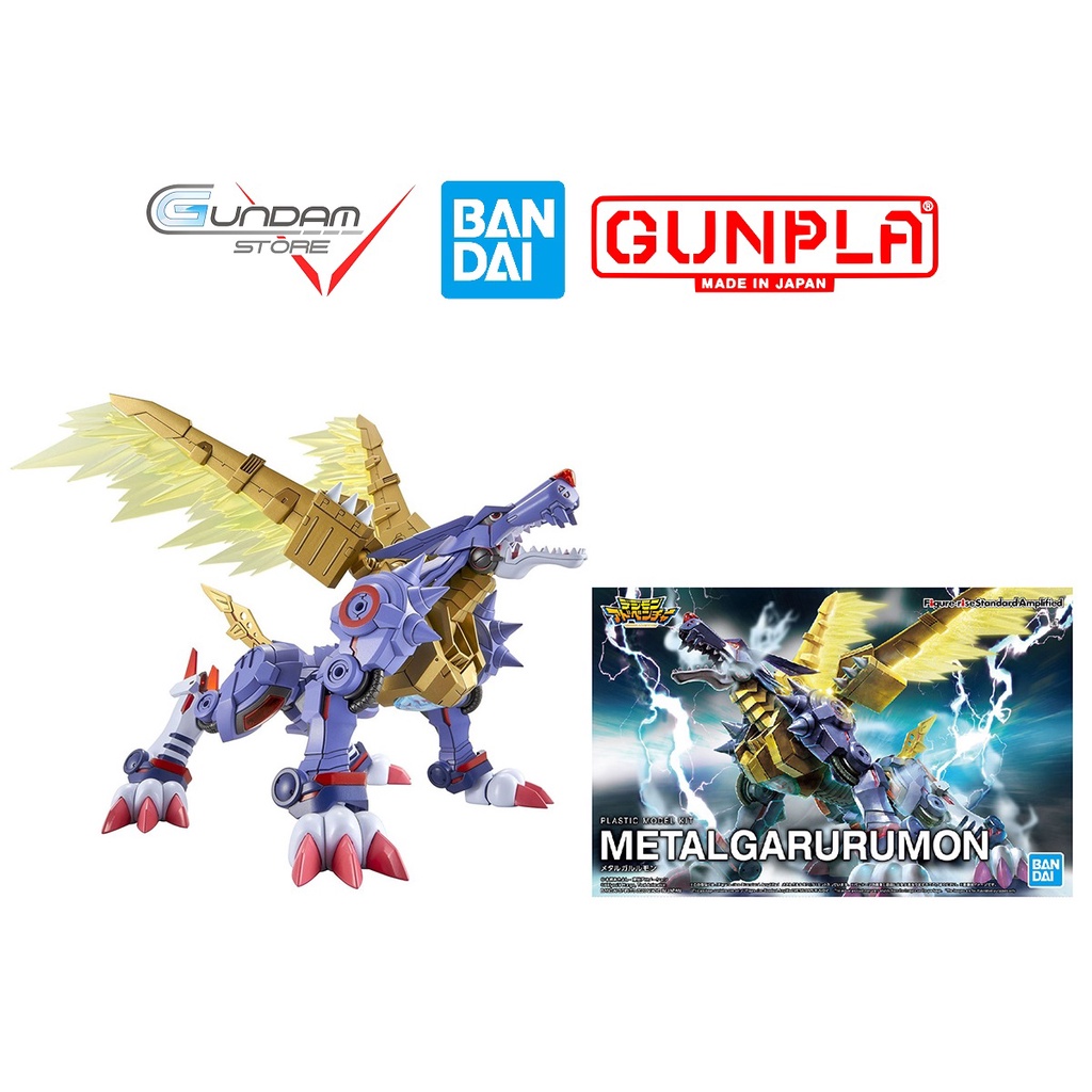 Mô Hình Lắp Ráp METALGARURUMON Amplified Figure Rise Standard Bandai Đồ Chơi Anime Nhật