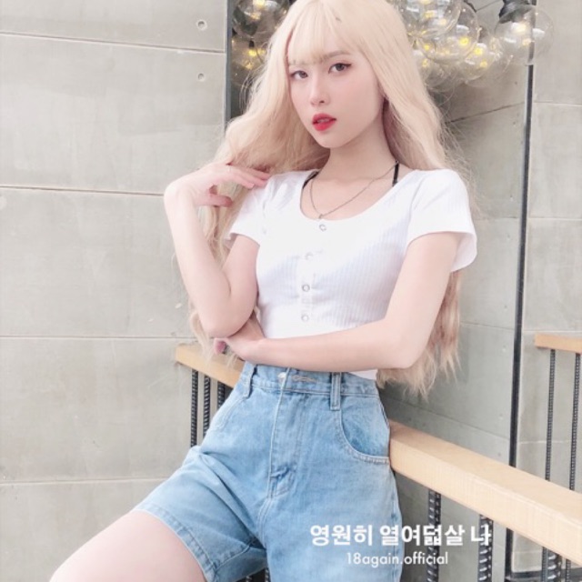 ÁO CROP NÚT BẤM ( BUTTON TOP)