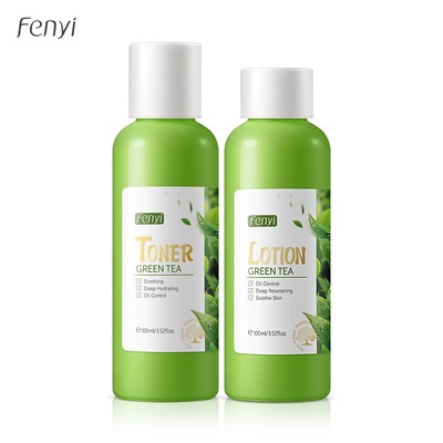Set toner 100ml + sữa dưỡng 100ml Fenyi chiết xuất trà xanh chăm sóc da