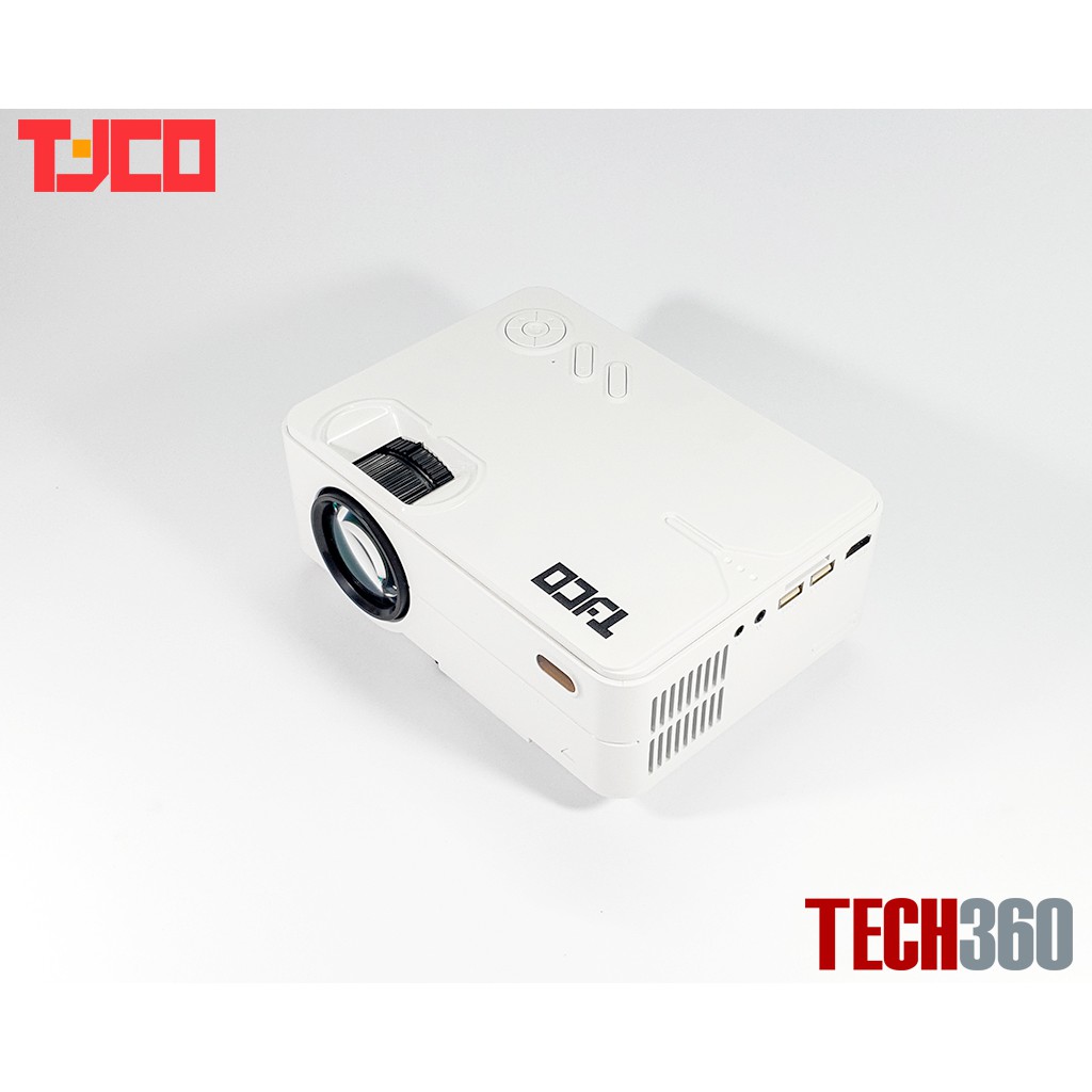 [KẾT NỐI KHÔNG DÂY ĐIỆN THOẠI] Máy chiếu mini Tyco T1800+ WIFI 2020 - Tặng kèm cáp HDMI 80K