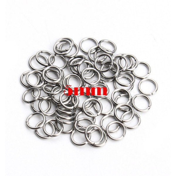 Bộ 200 vòng kim loại làm đồ trang sức thủ công 3/4/5/6/8/10/12mm
