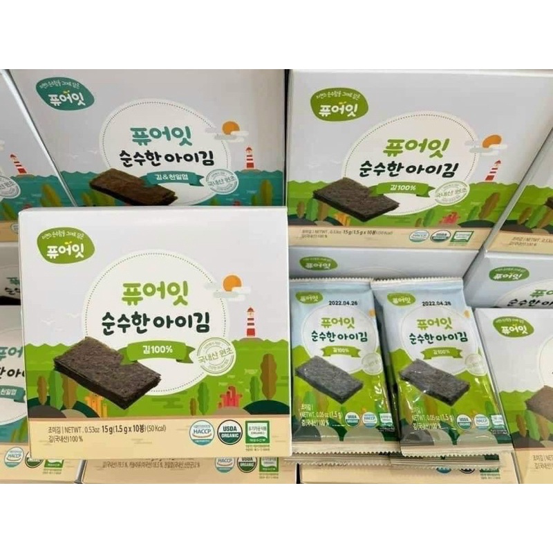 Rong biển tách muối Naebro gói 1,5g hữu cơ Hàn