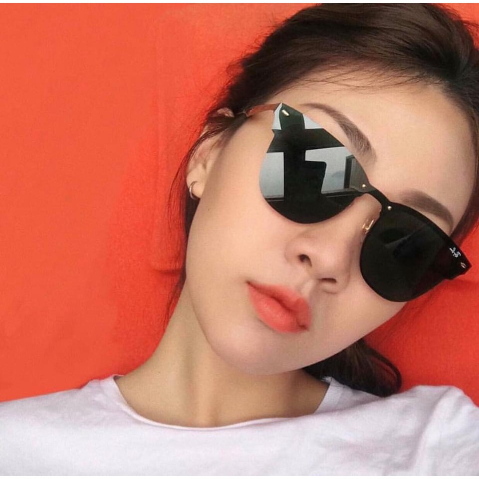 Kính mát chính hãng Rayban Clubmaster RB3576N 043/71 đeo lên mặt sang chảnh rụng rời