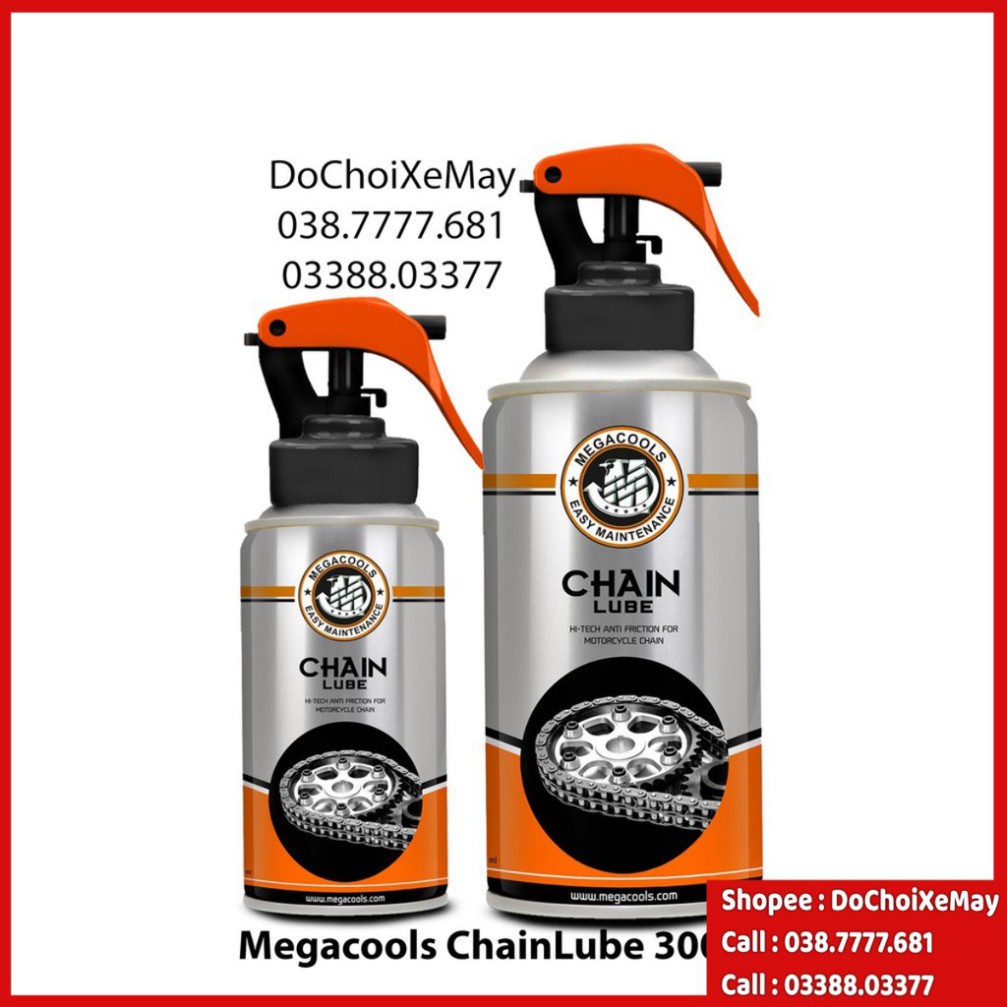 MegaCools Chainlube xịt dưỡng sên chính hãng 300ml  MS 800 ĐẠI KA STORE