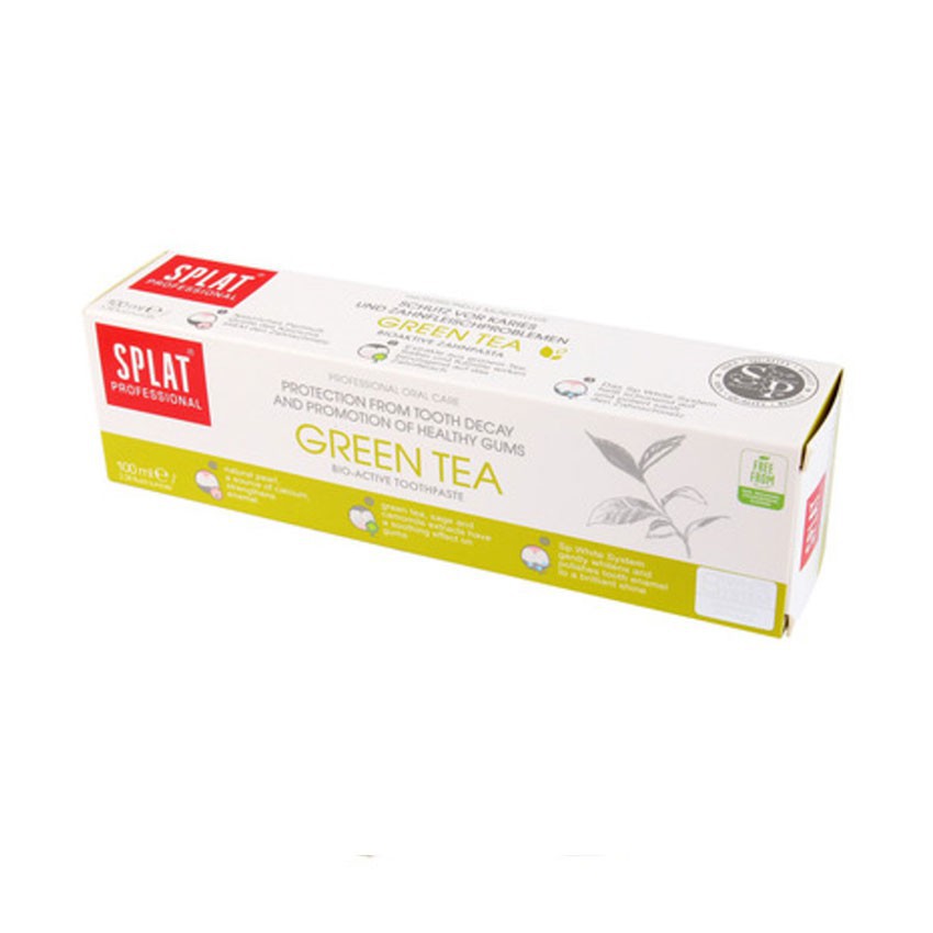 Kem Đánh Răng Matcha, Kem Đánh Răng Trà Xanh Bảo Vệ Nướu Ngừa Sâu Răng Splat Green Tea (100ml) - Chính hãng 100%