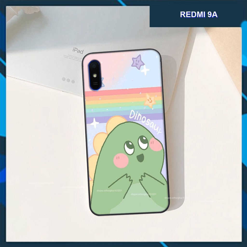 ⚡Ốp lưng điện thoại Xiaomi REDMI 9A khủng long nghiện trà sữa