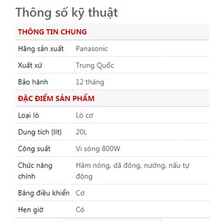 Lò vi sóng Panasonic NN-GM24JBYUE