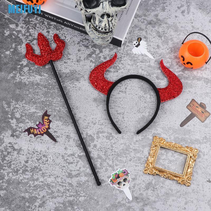 Băng đô cài tóc hình sừng quỷ hóa trang Halloween cho bé