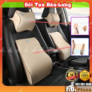 Bộ gối tựa đầu và tựa lưng ô tô cao su non – bộ gối tựa giúp lái xe không bị đau lưng – mỏi cổ