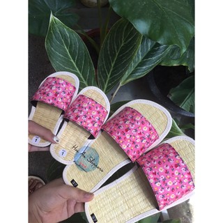 dép chiếu Hội An quai bông hồng baby