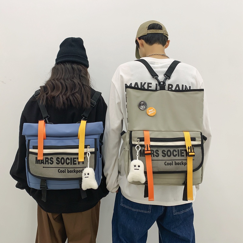 Balo PRETTYZYS 15.6 inch sức chứa lớn phong cách ulzzang Hàn Quốc 2022 cho nam và nữ