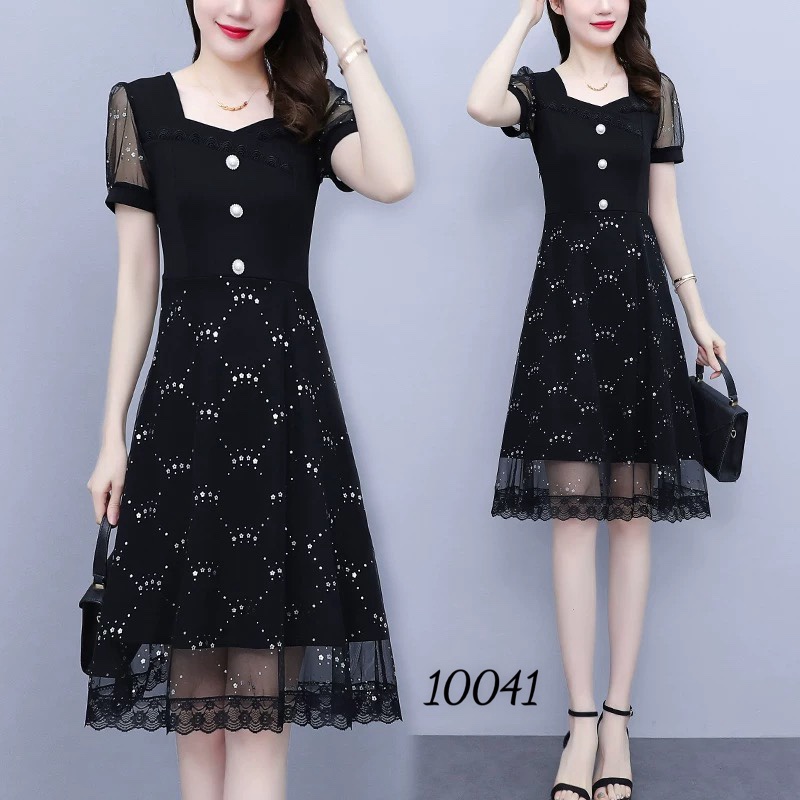 (HCM) Đầm umi phối lưới kim tuyến thời trang - sành điệu , sang chảnh cho các nàng KME FASHION