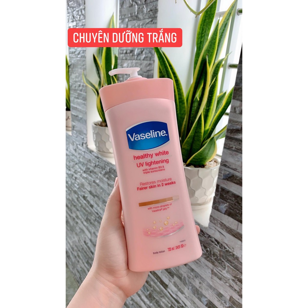 Sữa dưỡng thể trắng da toàn thân VASELINE bản Mỹ 725ml