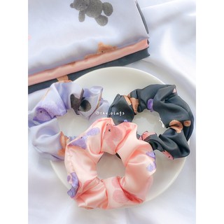 Dây buộc tóc Scrunchies gấu lụa xinh yêu