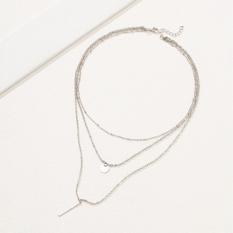 1 Vòng Cổ Nhiều Lớp Bằng Hợp Kim Thời Trang Cá Tính