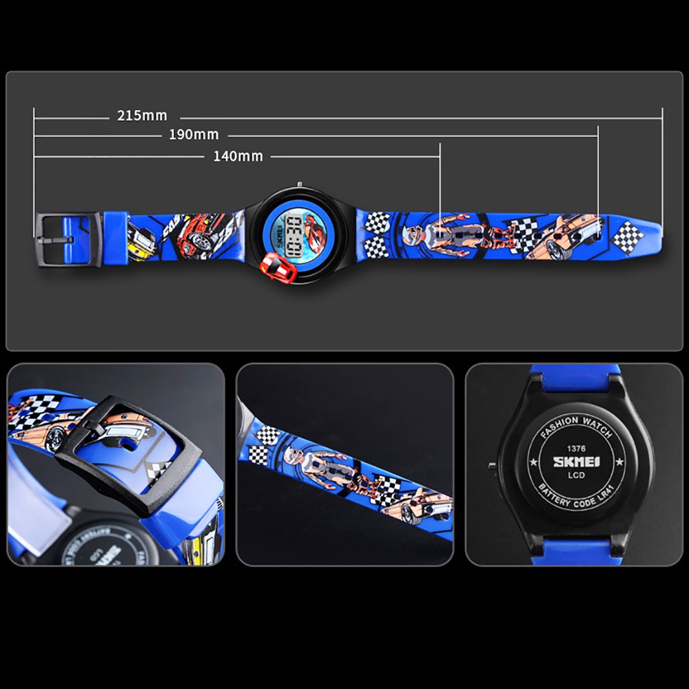 Đồng Hồ Thể Thao Trẻ Em Skmei 13KCW76 Dây Nhựa Hình Xe Đua + Tặng Pin Nhật, Móc Khoá | BigBuy360 - bigbuy360.vn