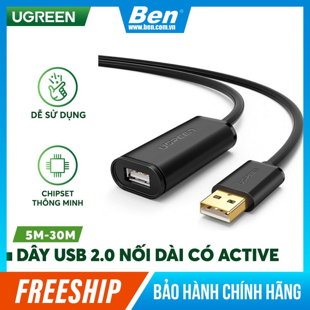 Dây USB 2.0 nối dài Active có CHIP, dài từ 530m UGREEN US121