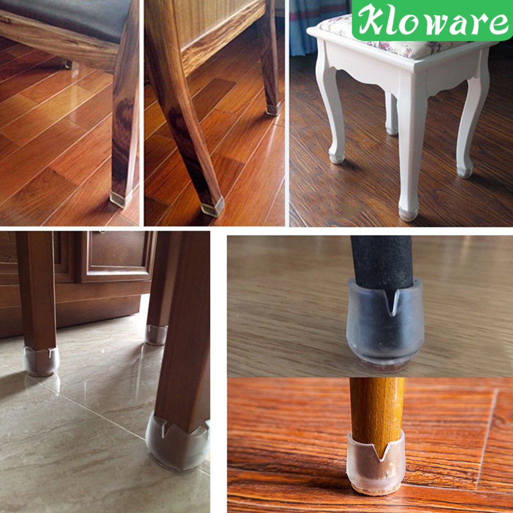 Set 10 Miếng Lót Chân Ghế / Đồ Nội Thất Trong Suốt Tiện Dụng