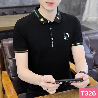 Áo thun nam polo cổ trụ màu đen chất vải cotton dày dặn co giãn tay ngắn, phông nam đẹp Havado66 nhiều mẫu
