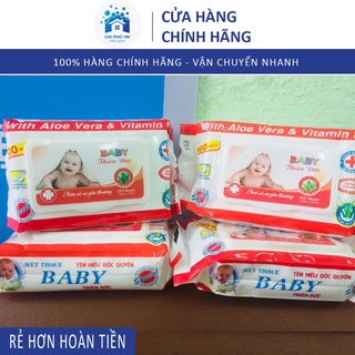 Bịch khăn Giấy Ướt Baby Thiên Phúc Vitamin E Cho Bé (100 tờ/gói)