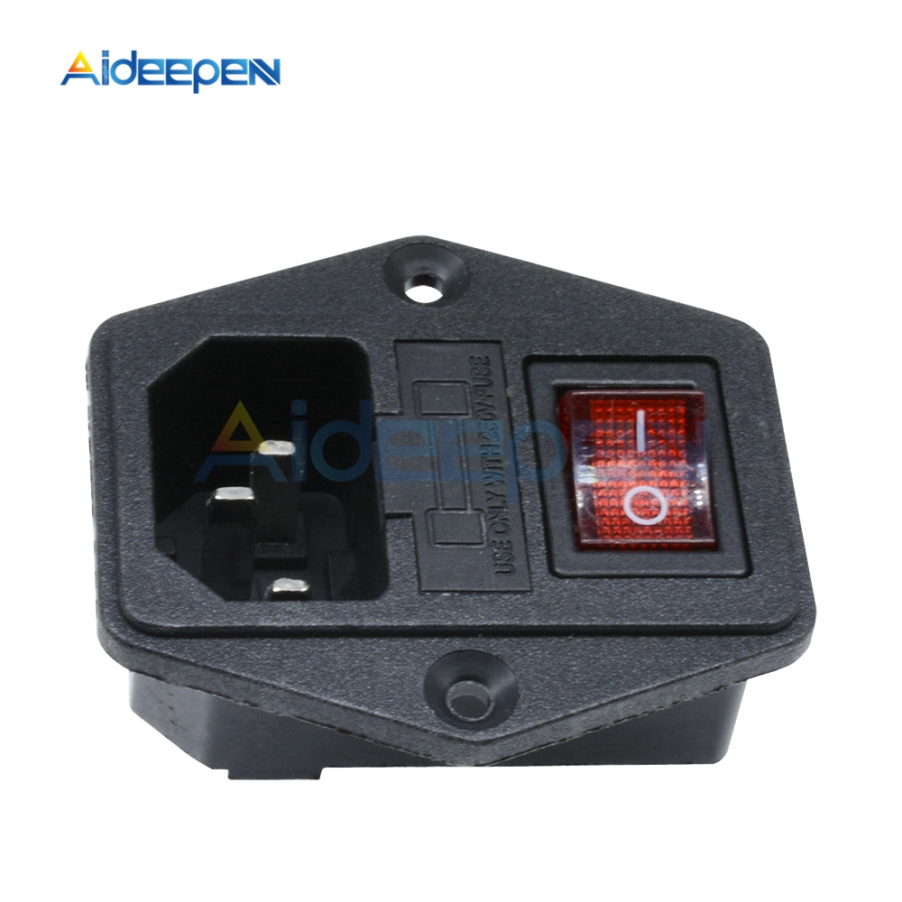 Ổ cắm điện AC 3 chân có hộp cầu chì 250v 10A | BigBuy360 - bigbuy360.vn